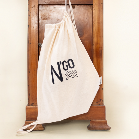 N'GO Beutel aus recycelter Baumwolle mit Logo – umweltfreundlich und stilvoll
