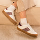 Vegane N'GO Sneaker – Na Sang Classic in Burgunder mit dezentem Muster