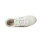Bequeme und elegante Sneaker mit pistaziengrünem Ethno-Design, gefertigt aus chromfreiem Leder und recycelten Materialien.