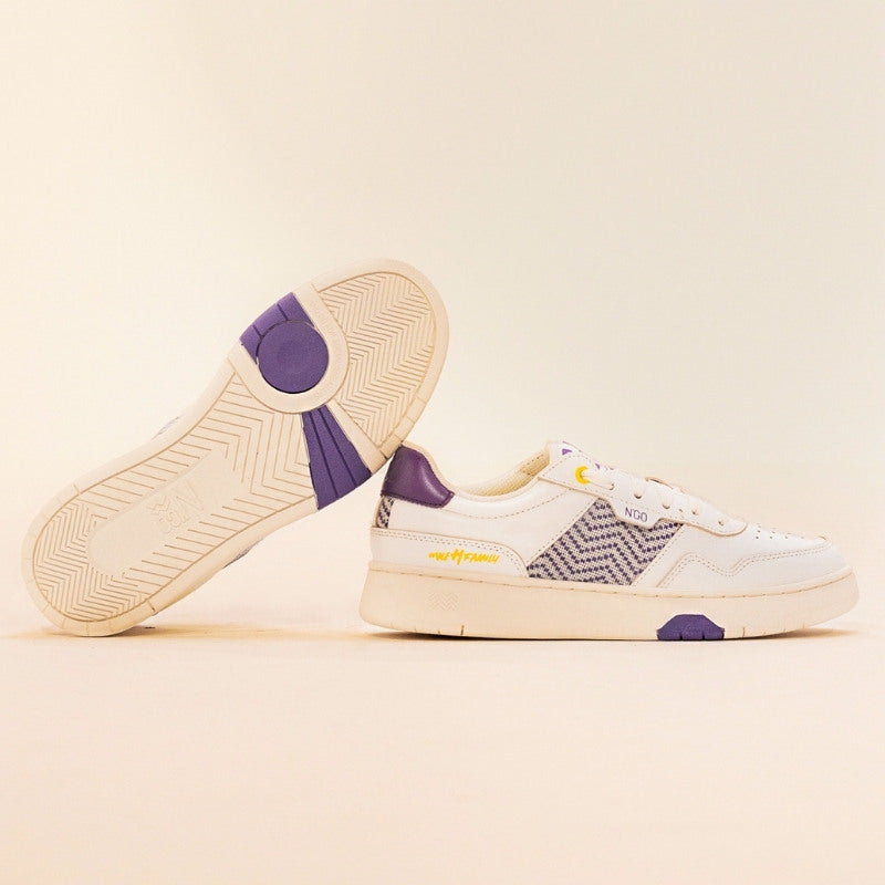 Exklusive N'GO Fairtrade-Schuhe – Hue Classic Limited Edition mit Ethnomuster in Lila