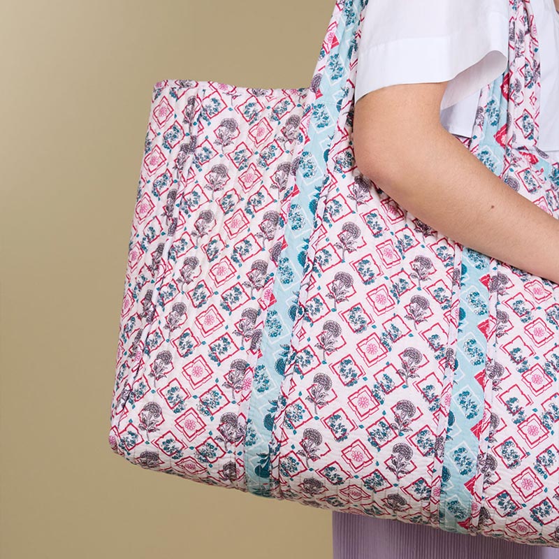 BEDRUCKTER BAUMWOLL-SHOPPER