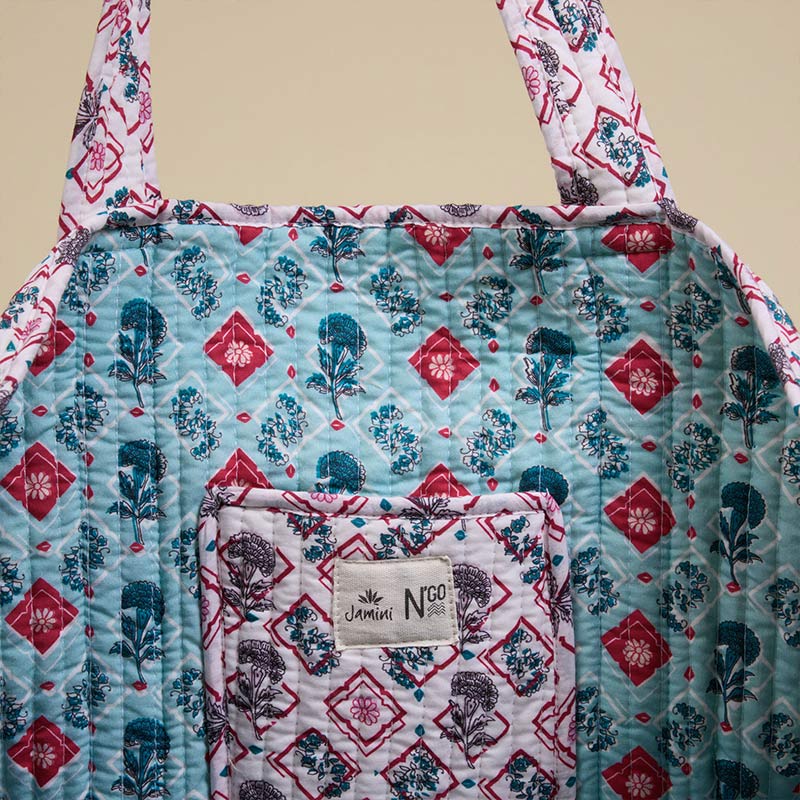 BEDRUCKTER BAUMWOLL-SHOPPER