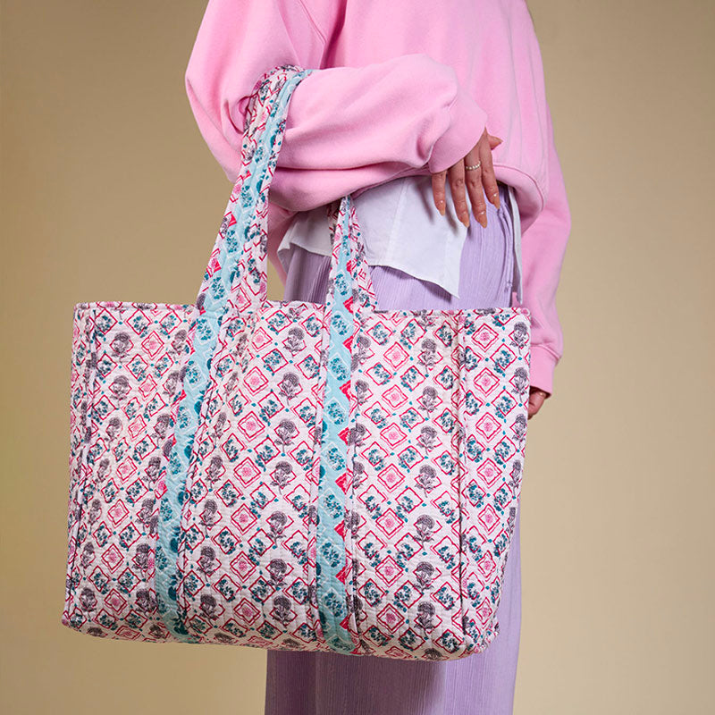 BEDRUCKTER BAUMWOLL-SHOPPER