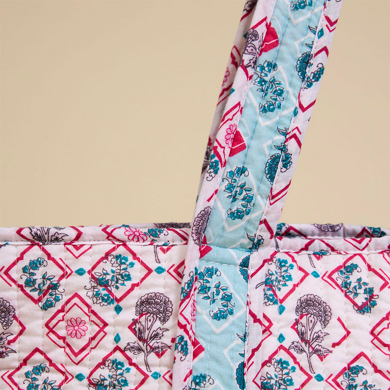 BEDRUCKTER BAUMWOLL-SHOPPER