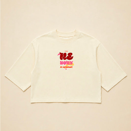 DAMEN-T-SHIRT REFRESHED OFF-WHITE