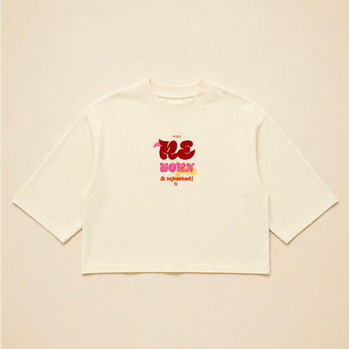 DAMEN-T-SHIRT REFRESHED OFF-WHITE