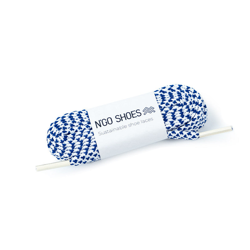 Schnürsenkel in Blau und Weiß